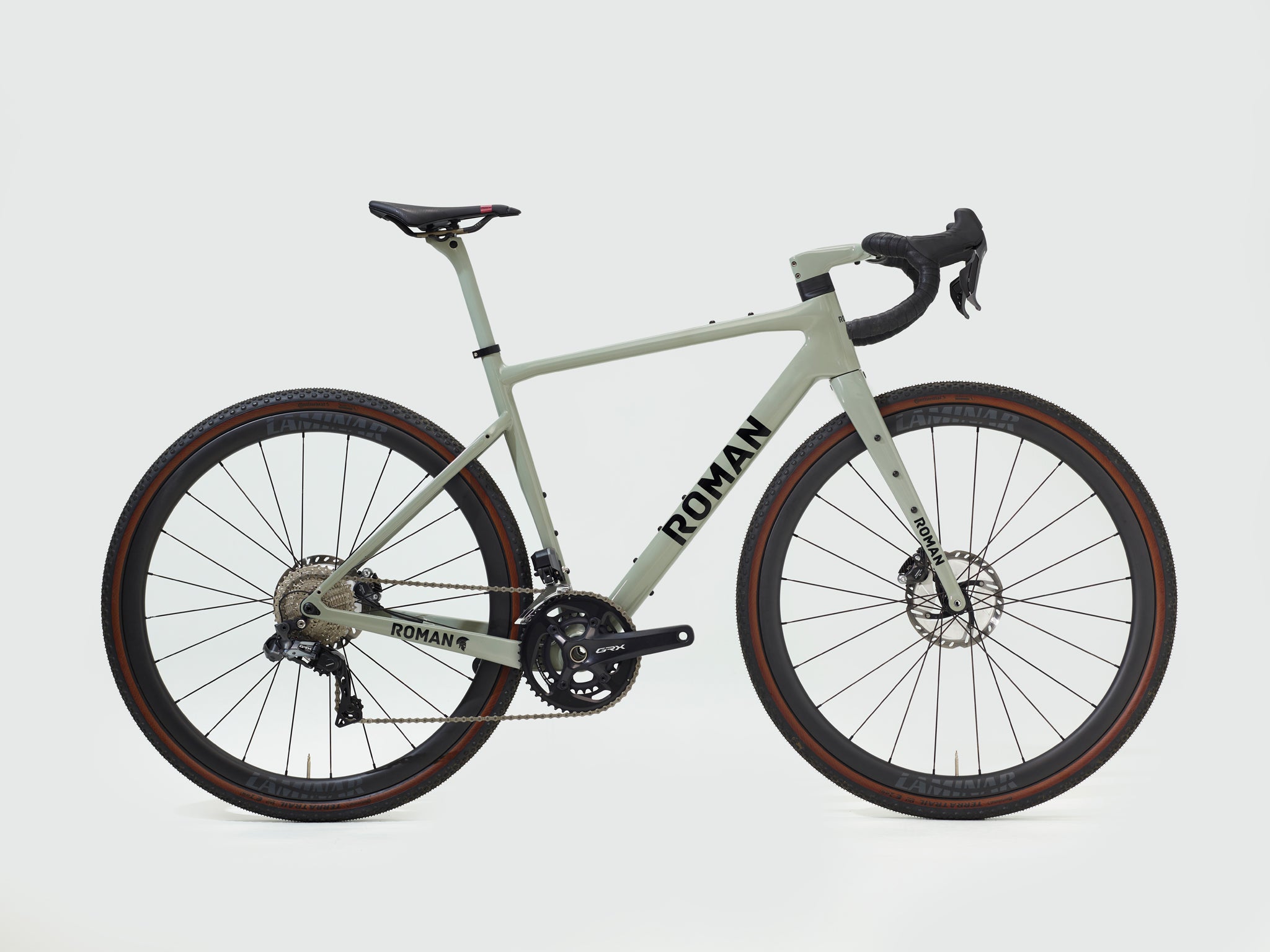 Bicycle with 'Roman' branding on a white background